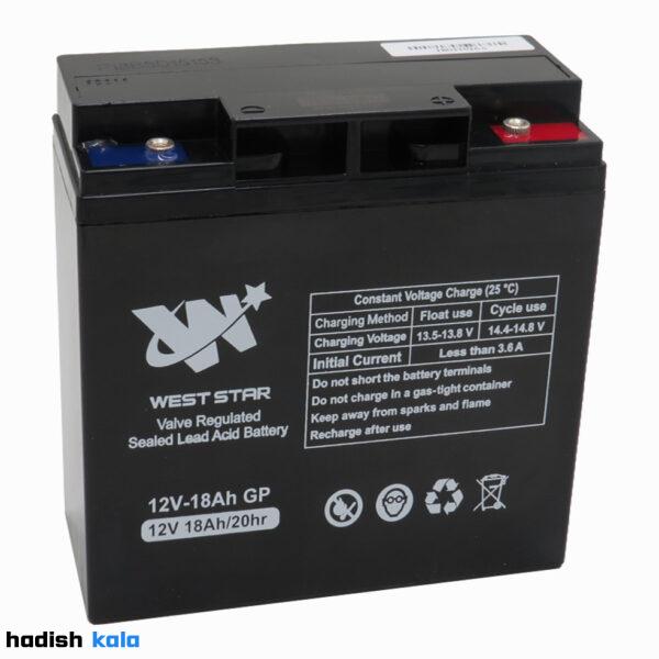 باتری سیلد لید اسید ۱۸ آمپر وست استار
