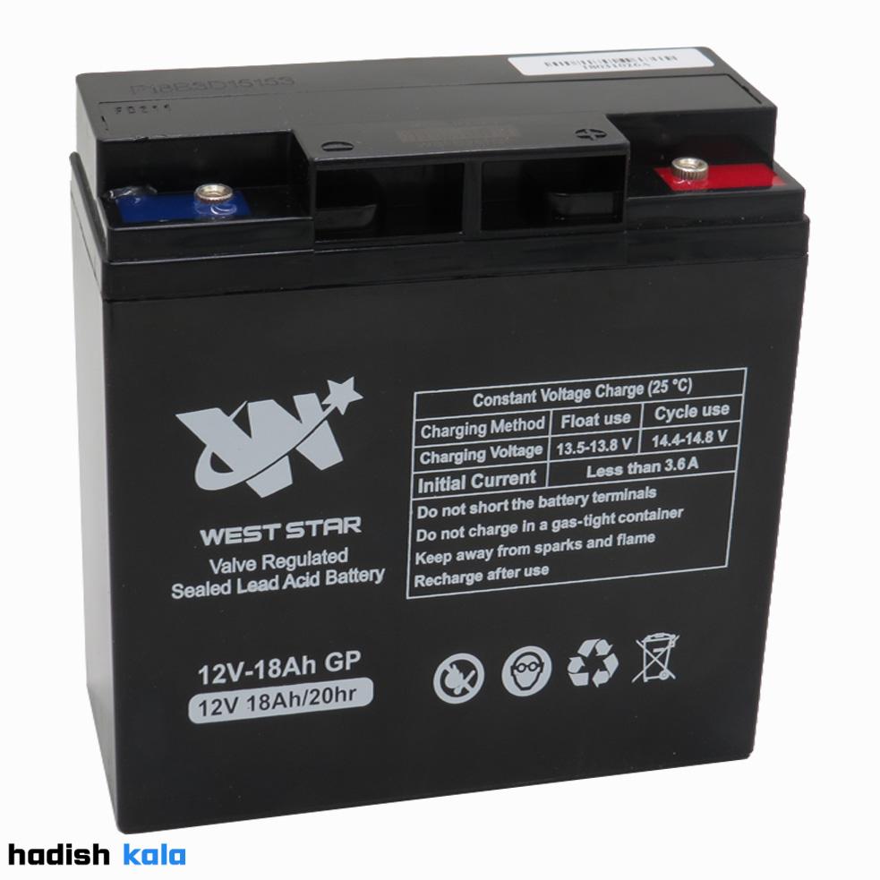باتری سیلد لید اسید ۱۸ آمپر وست استار